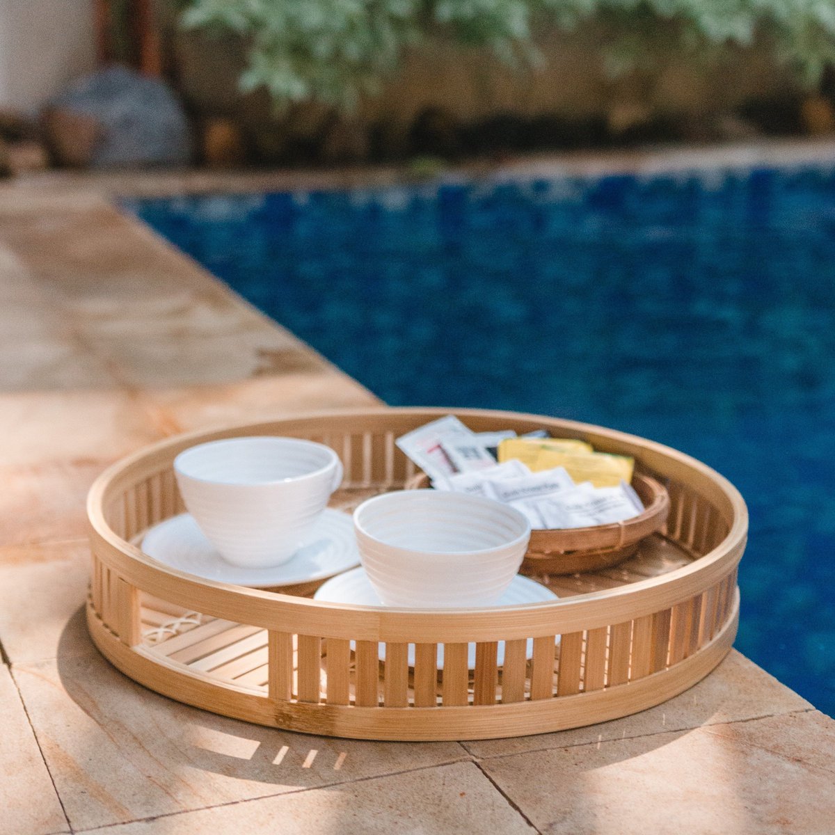 Decoratief Bamboe Dienblad Senayan - Rond Ø 40 cm
