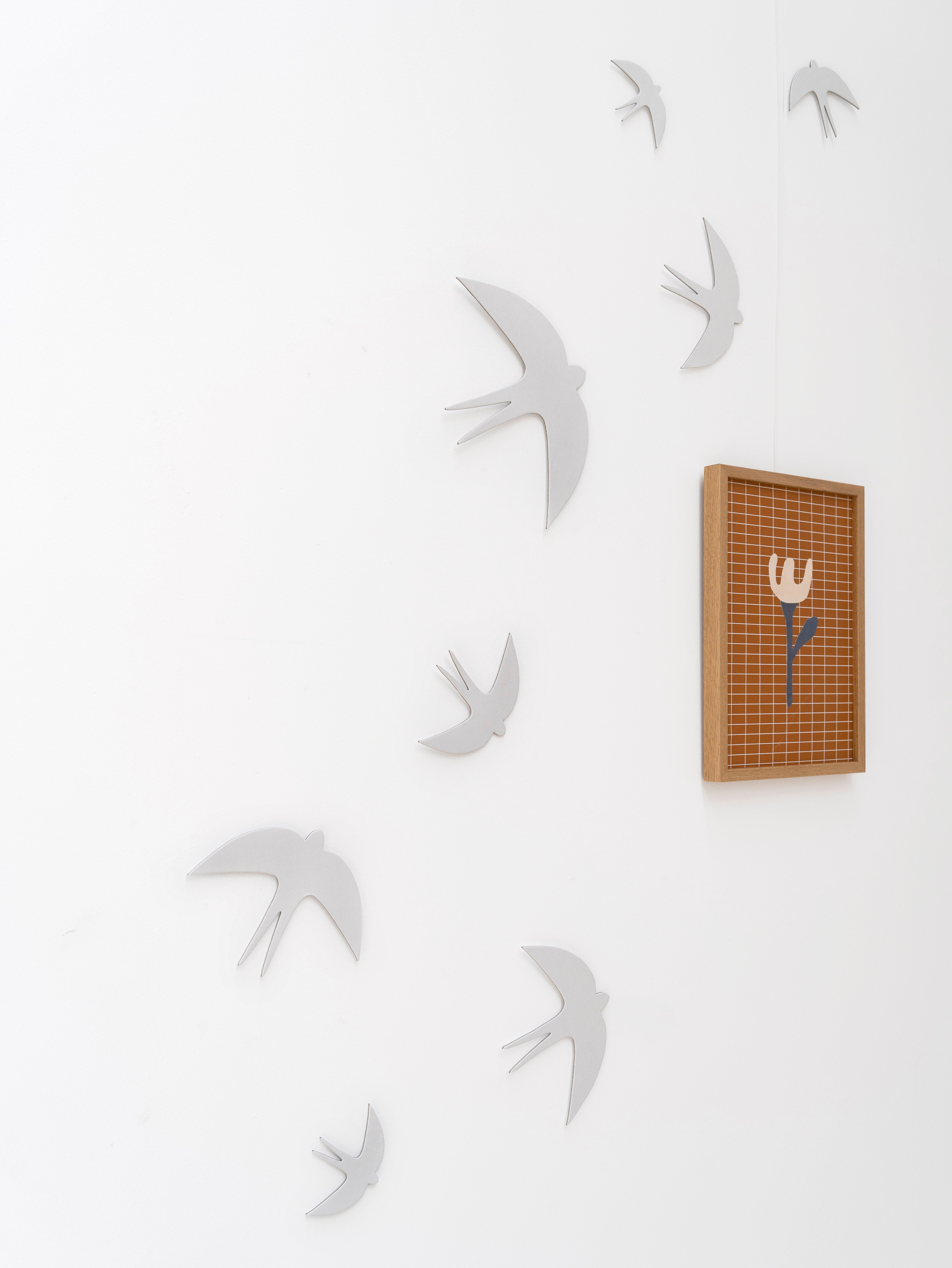 SVERM birds muurdecoratie - set van 3 (small/large)