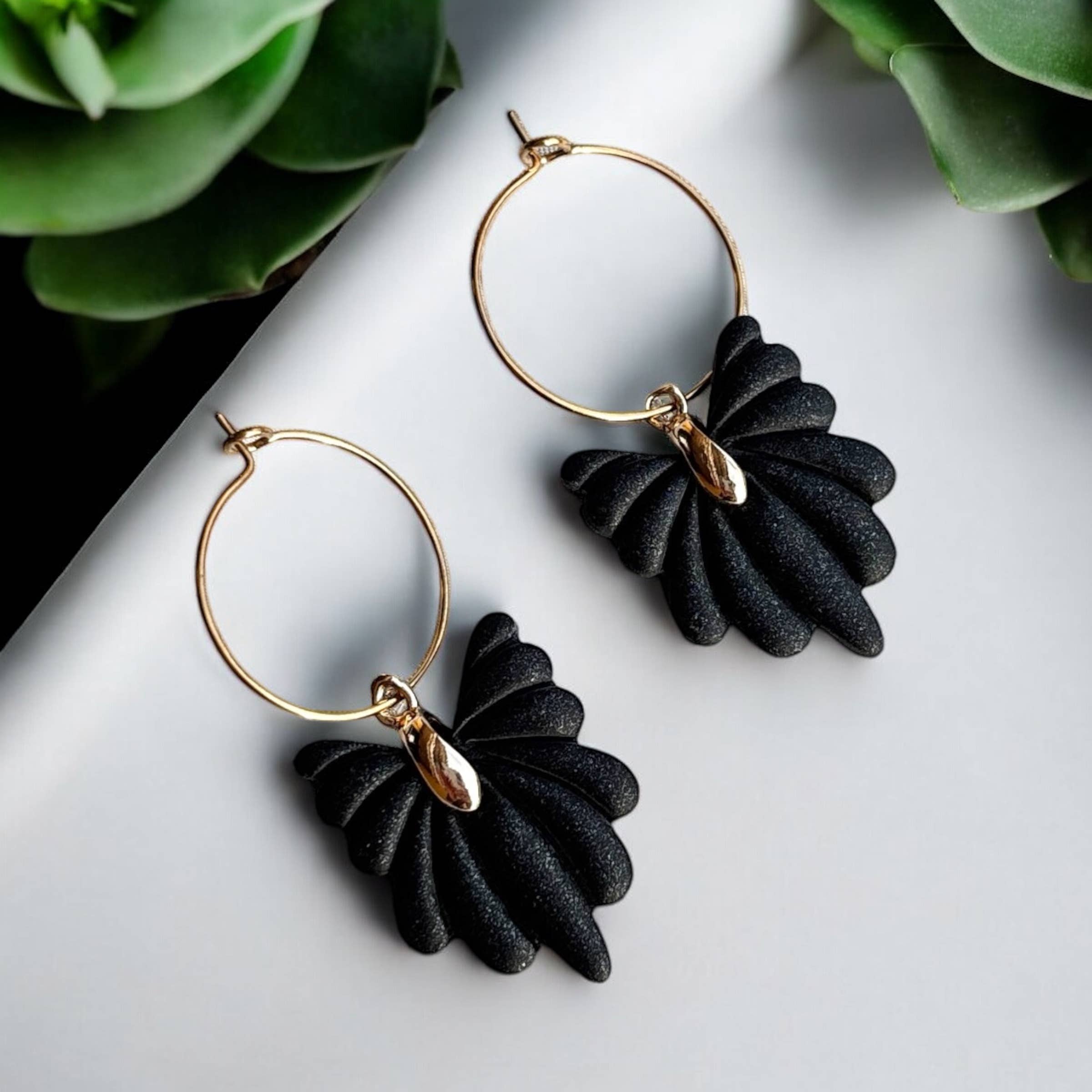 Soleil black oorbellen
